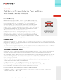 Get Secure Connectivity for Fleet Vehicles with FortiExtender Vehicle