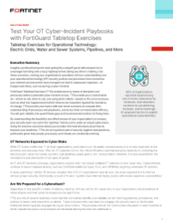 Test Your OT Cyber-Incident Playbooks with FortiGuard Tabletop Exercises