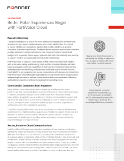 Better Retail Experiences Begin with FortiVoice Cloud