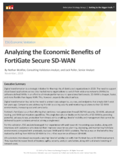 An ESG Study: Analyzing the Economic Benefits of FortiGate Secure SD-WAN