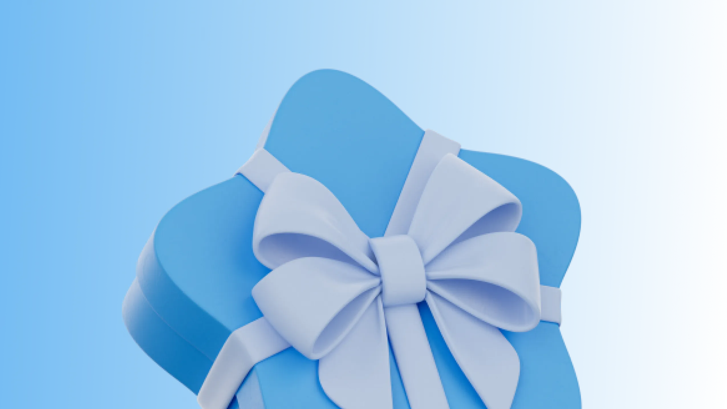 Illustration of a star-shaped box, wrapped like a gift