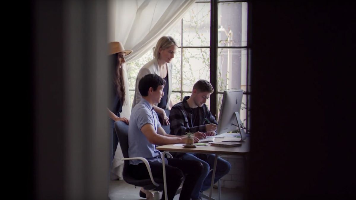 an image representing data science students working together
